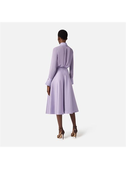 Gonna in duchesse con logo gioiello ELISABETTA FRANCHI | GO15661E2/EV7